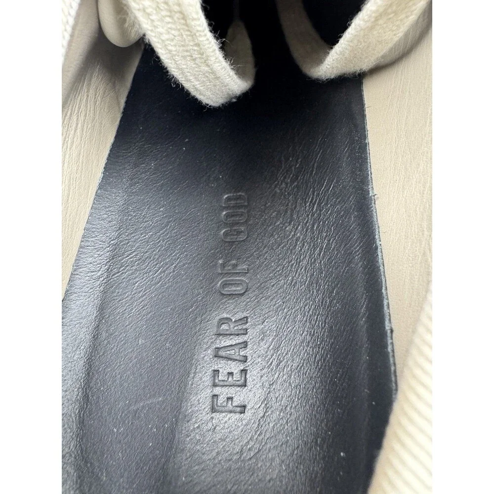 FEAR OF GOD 101 BACKLESS OFF WHITE CANVAS TRAINERS SNEAKERS EU 38 7US
